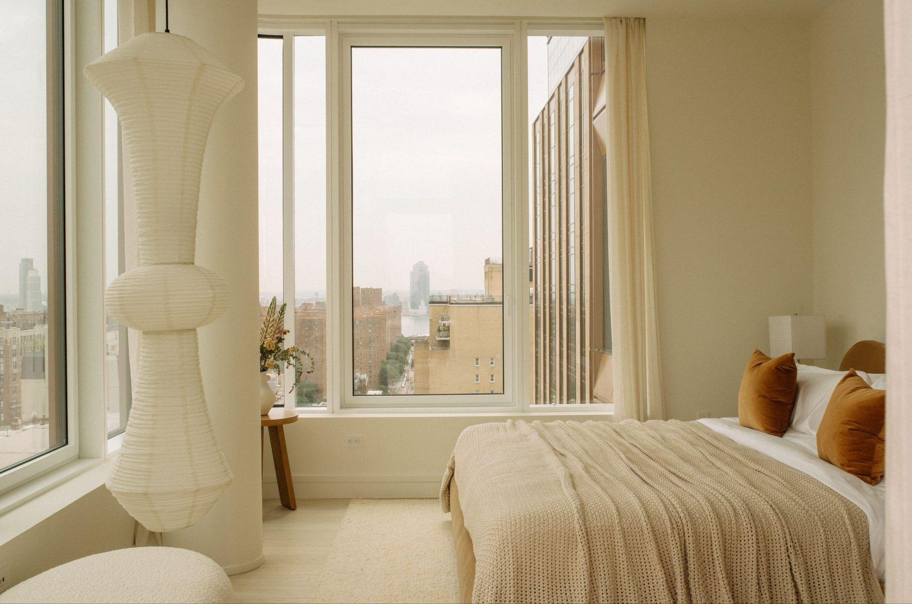 Bedroom at 200 East 20th Street, staged by Stage One