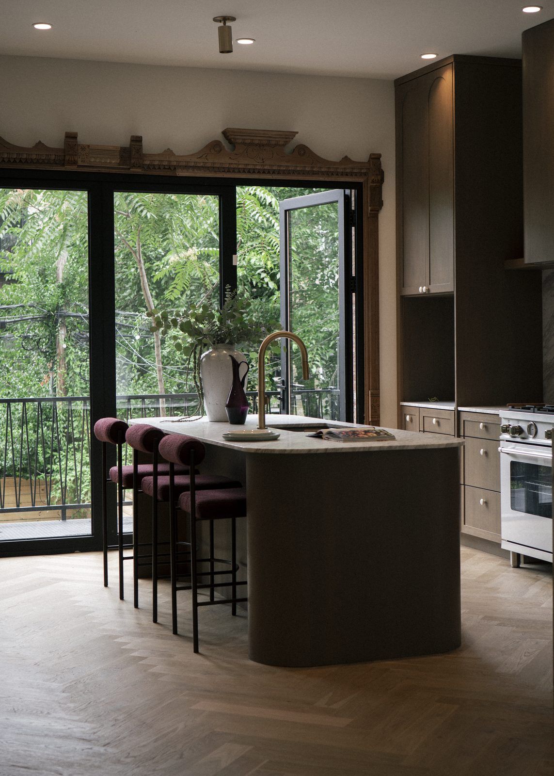 Kitchen at 241 MacDonough Street, Bed-Stuy, staged by Stage One